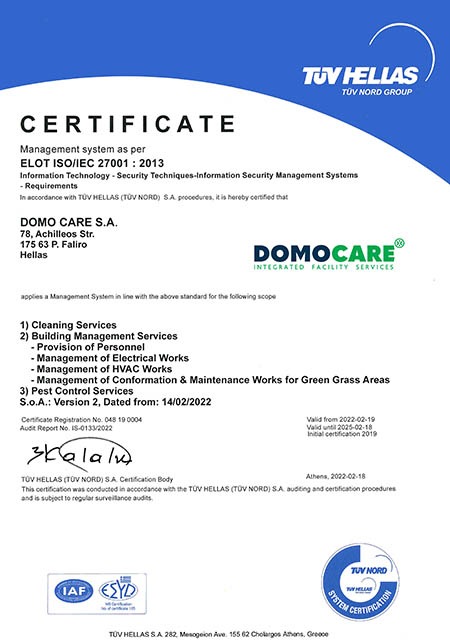 FACILITY SERVICES COMPANIES CERTIFICATES 002